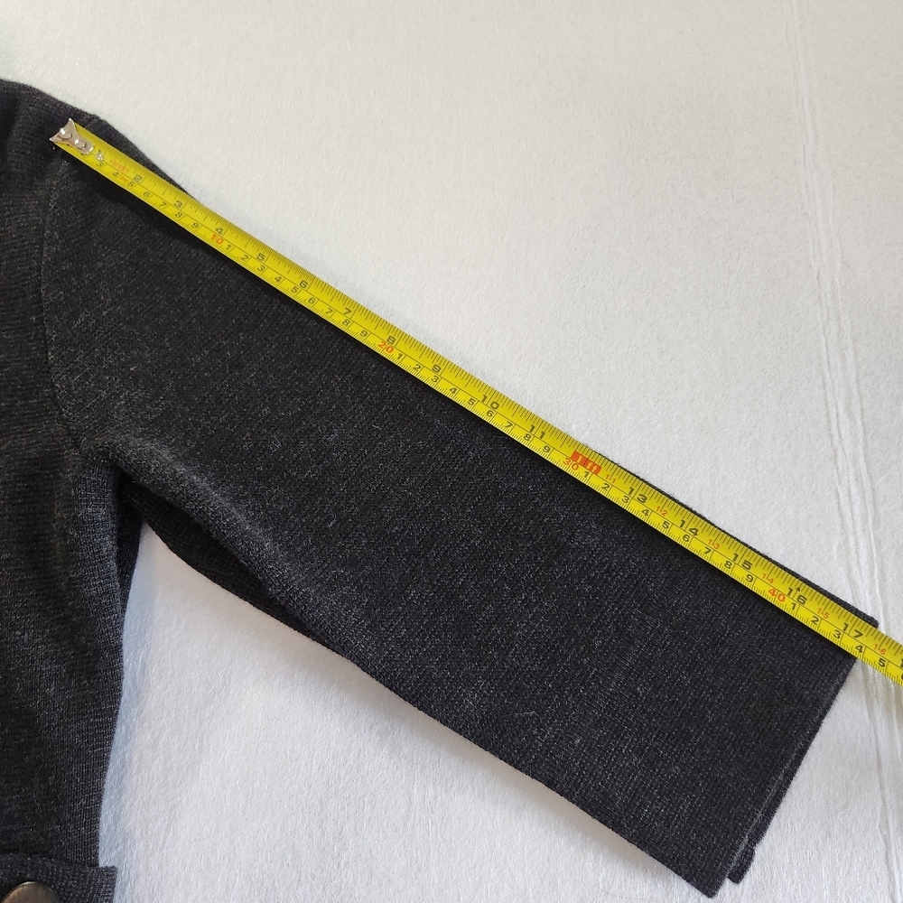Eddie Bauer Charcoal Knit Button-Front Women's Jacket Size Small - Picture 7 of 11